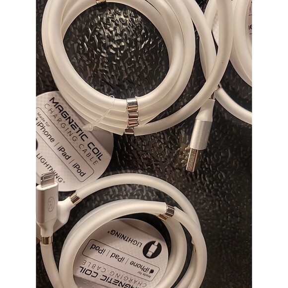 Magnetic Lightening Cable, 6 Ft Coil, Fast Charging - Picture 2 of 2